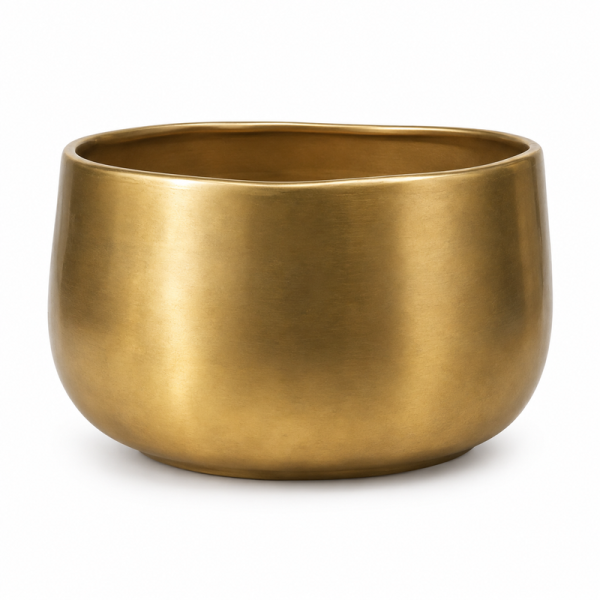 Golden Round Planter
