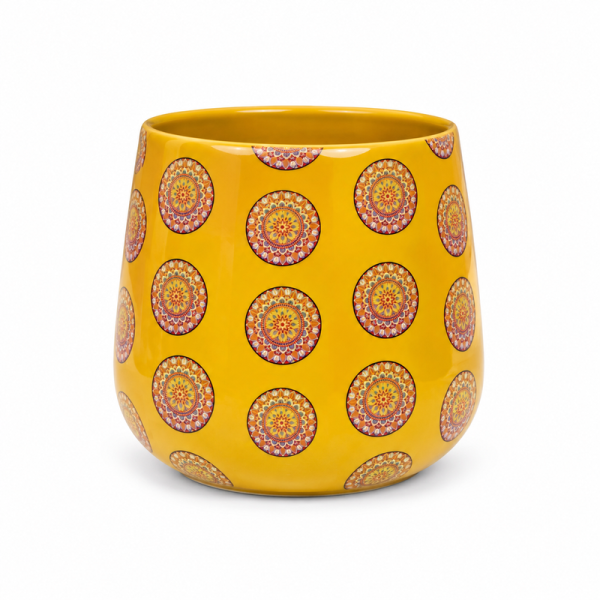 Sunburst Mandala Pot